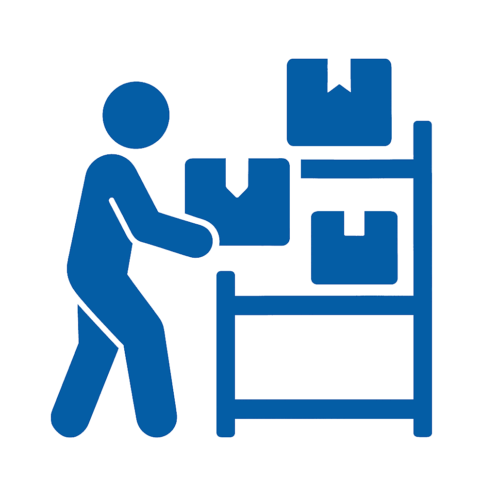 Barcha yetkazib berishlarni raflarga joylashtirish